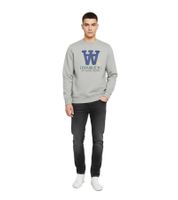 Wood Wood Tye Typo Men's Sweatshirt: Modern Logo Design, Comfortable Fit & Streetwear Look, Gray