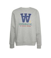Wood Wood Tye Typo Men's Sweatshirt: Modern Logo Design, Comfortable Fit & Streetwear Look, Gray