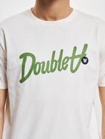 Camiseta WOOD WOOD Ace con letras y parche, color blanco crema