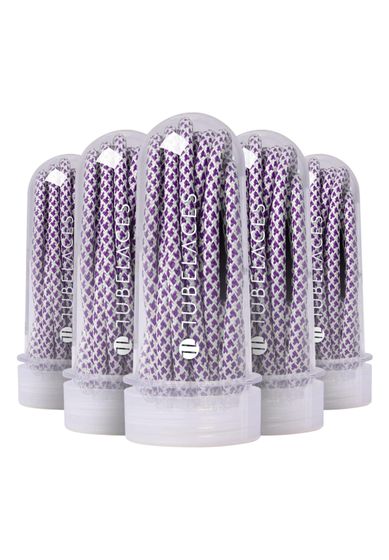 Cordones planos TubeLaces blancos blancos/puros