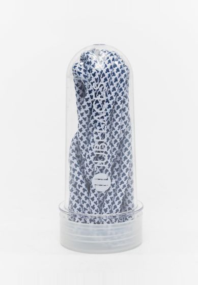 TubeLaces White Flat Schnürsenkel weiß/navy