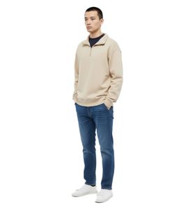 Soulland Ken Herren Sweatshirt Stylischer Half-Zip Pullover mit cleanem Design Beige