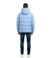 Soulland Ian Men's Stylish Winter Jacket Streetwear Oversized Puffer Jacket with Hood Blue