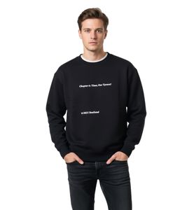 Soulland Time Herren Sweatshirt mit Front- und Backprint für den Alltags-Look Schwarz