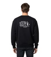 Soulland Time Herren Sweatshirt mit Front- und Backprint für den Alltags-Look Schwarz