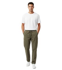 Pantaloni cargo tecnici Wood Wood Halsey da uomo: pantaloni moderni in stile techwear dal design funzionale, 8002 Verde