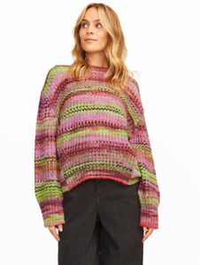 JJXX Simone Space Dye Rundhalspullover feurig rot/multi space dye