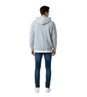 Felpa con cappuccio e zip da uomo Rough Capital Teddy, casual e comoda, grigio chiaro