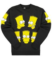 Chinatown Market Classic Bart Simpsons Crewneck für Herren kuscheliger Stoff moderner Urban-Style Schwarz