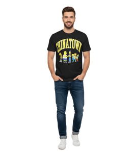 Chinatown Market Ha Ha Arc T-Shirt für Herren Grafisches Logo-Design Kurzarm Schwarz