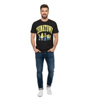 Chinatown Market Ha Ha Arc T-Shirt für Herren Grafisches Logo-Design Kurzarm Schwarz