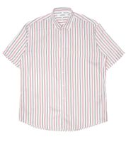 Soulland Basil Streifenhemd für Herren klassisches Hemd mit Streifenmustern aus hochwertiger Qualität Weiß/Rot  