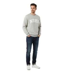 Neighborhood Classic-S C Sweatshirt für Herren mit Rundhals Schlichter Basic-Pullover im modernen Streetwear-Stil Grau