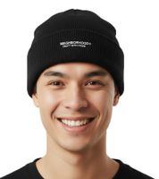Neighborhood Unisex Mütze mit Logo-Schriftzug Winter-Mütze Schwarz