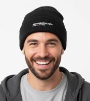 Neighborhood Unisex Hat with Logo Lettering Winter Hat Charcoal