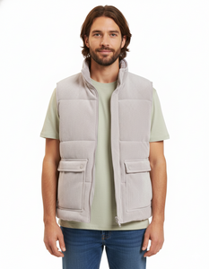 ONLY & SONS Cash Corduroy Herren Pufferjacken Outdoor-Jacke stylische Weste aschgrau