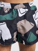 ONLY & SONS Todd Kürzeste abstrakte Badehose in Dunkelmarineblau