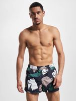 ONLY & SONS Todd Kürzeste abstrakte Badehose in Dunkelmarineblau
