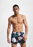 ONLY & SONS Todd Kürzeste abstrakte Badehose in Dunkelmarineblau