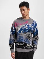 ONLY & SONS Maxin 12 Lässiges Strick-Sweatshirt mit Rundhalsausschnitt, Dunkelgrau-Melange