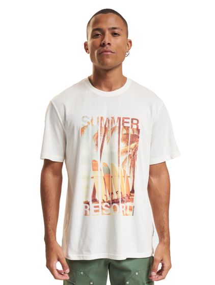 ONLY & SONS Magdy Life Fotodruck T-Shirts Cloud Dancer/Sommer