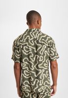 ONLY & SONS Noy Resort Abstract Hemden dusty olive