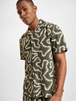 ONLY & SONS Noy Resort Abstract Hemden dusty olive