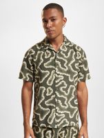 ONLY & SONS Noy Resort Abstract Hemden dusty olive