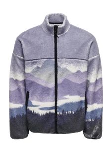 Only & Sons – Blaze Aop – Hoodies mit durchgehendem Reißverschluss – Abenddämmerung
