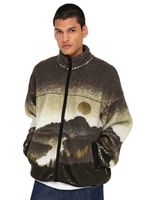 ONLY & SONS Blaze Aop Kapuzenpullover mit durchgehendem Reißverschluss in Aschenputtelbraun