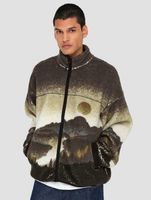 ONLY & SONS Blaze Aop Kapuzenpullover mit durchgehendem Reißverschluss in Aschenputtelbraun