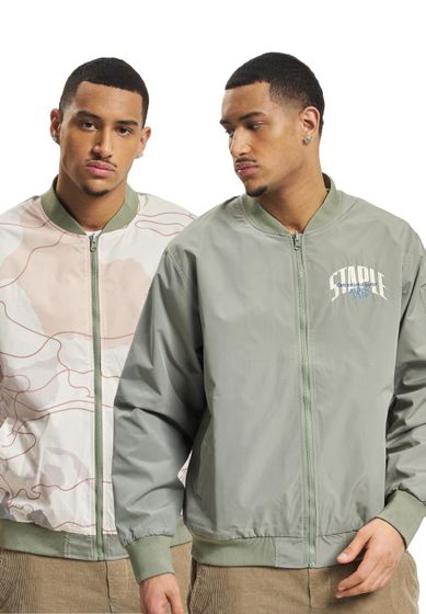STAPLE Montrose reversible bomber jacket beige