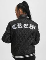 Chaqueta universitaria acolchada negra Sixth June Crew Chaqueta universitaria acolchada negra Sixth June Crew