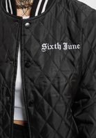 Chaqueta universitaria acolchada negra Sixth June Crew Chaqueta universitaria acolchada negra Sixth June Crew