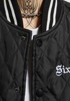 Chaqueta universitaria acolchada negra Sixth June Crew Chaqueta universitaria acolchada negra Sixth June Crew