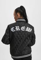 Chaqueta universitaria acolchada negra Sixth June Crew Chaqueta universitaria acolchada negra Sixth June Crew