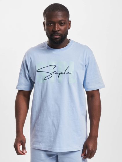 STAPLE T-Shirt with embroidered lettering “STAPLE” Blue