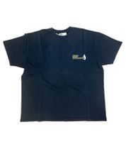 ROUGH. Camiseta de hombre con estampado grande en la espalda, manga corta, algodón, color negro.