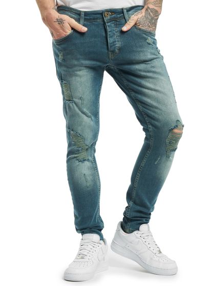 2Y Premium Olaf Skinny Fit Jeans blau