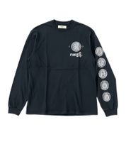 ROUGH Ancient Emblem Longsleeve Shirt for Men with a Distinctive Wash and Urban Look, Black