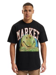 Market Smiley Out Of Body T-Shirts verwaschen schwarz Market Smiley Out Of Body T-Shirts verwaschen schwarz