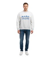 ROUGH. Nabe Men's Sweater, Stylish Cotton Sweater with Logo Embroidery, Sweatshirt, Gray/White