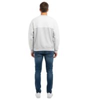 ROUGH. Nabe Men's Sweater, Stylish Cotton Sweater with Logo Embroidery, Sweatshirt, Gray/White