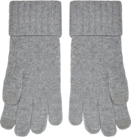 Guantes de punto trenzado unisex Polo Ralph Lauren Touch: Estilo premium que combina calidez y comodidad para otoño e invierno, gris