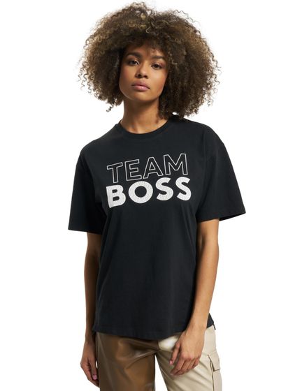Hugo Boss Enahita T-Shirt mit Logo-Print schwarz