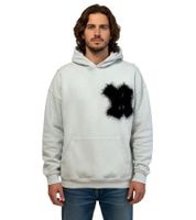 Sudadera con capucha Rough. Capital Baby Teddy para hombre, corte grueso, algodón gris claro
