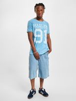 Camiseta lavada vsct Harlem 91 azul celeste