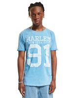 Camiseta lavada vsct Harlem 91 azul celeste