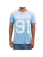 Camiseta lavada vsct Harlem 91 azul celeste
