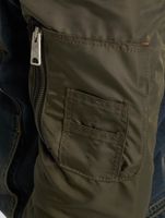 Chaqueta vaquera azul con mangas bomber vsct